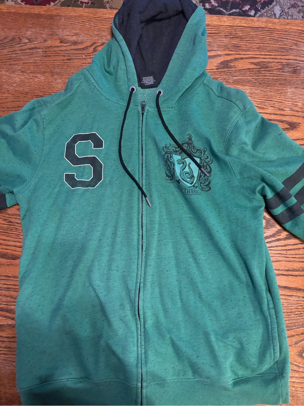 Harry Potter slytheren Green Zip-Up Hooded unisex Jacket with S Emblem